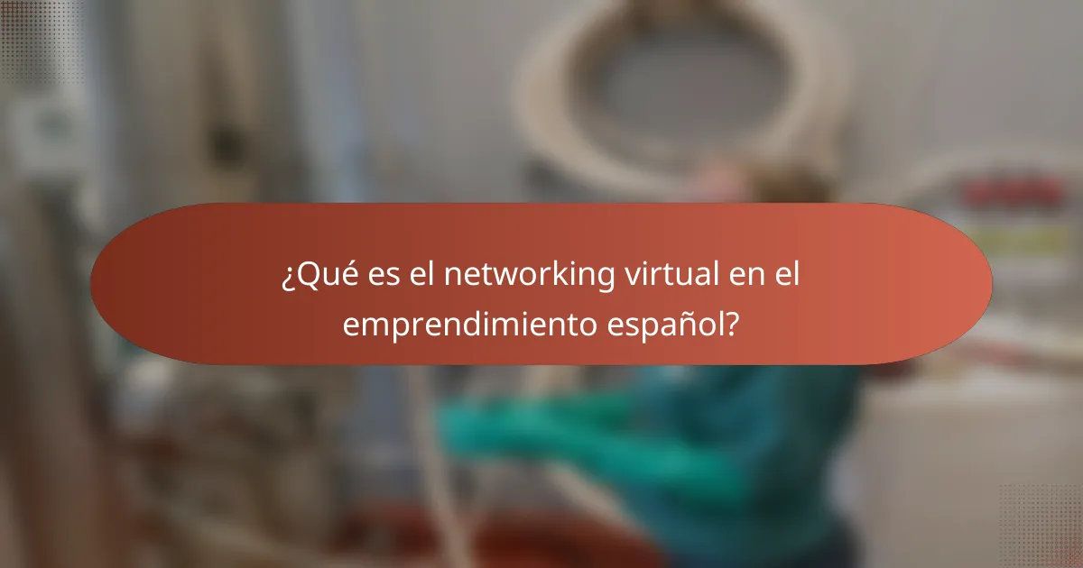 ¿Qué es el networking virtual en el emprendimiento español?